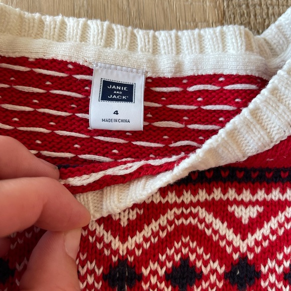 Janie & Jack size 4 Christmas sweater - Picture 2 of 3